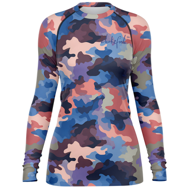 Chokefish™ Long Sleeve Rashguard Camouflage Woman's Shirt-007